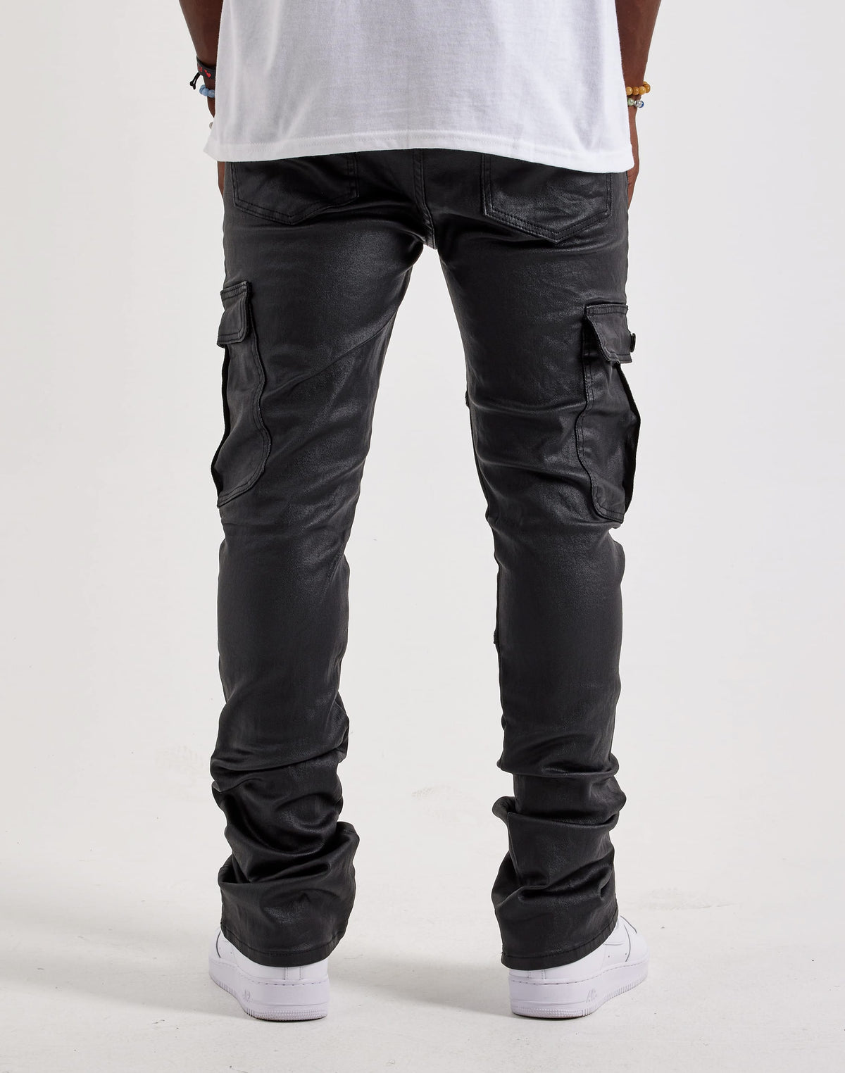 WAIMEA Coated Stacked Cargo Denim Jeans