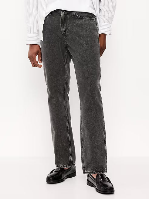 Structured Straight Non-Stretch Jeans