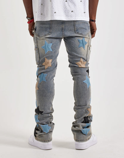 Guapi Stacked Star Denim Jeans