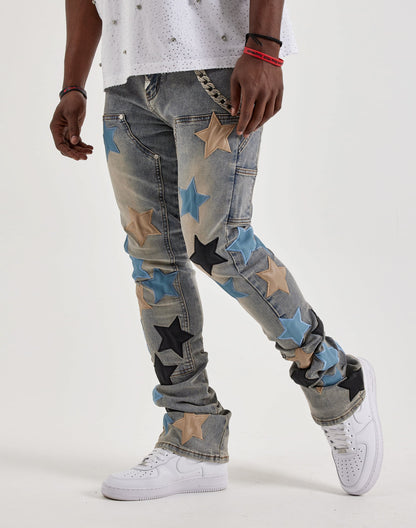 Guapi Stacked Star Denim Jeans
