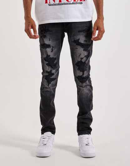 Jordan Craig Distressed Skinny Denim Jeans