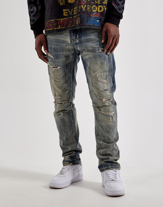 Smoke Rise Slim Distressed Jeans