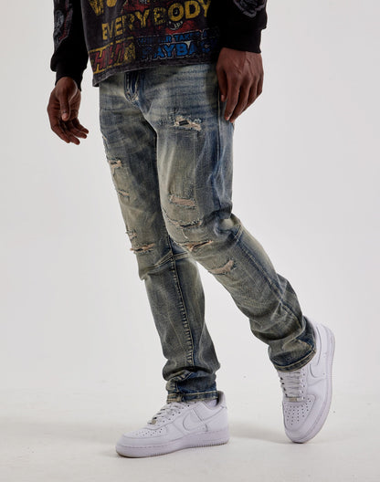 Smoke Rise Slim Distressed Jeans