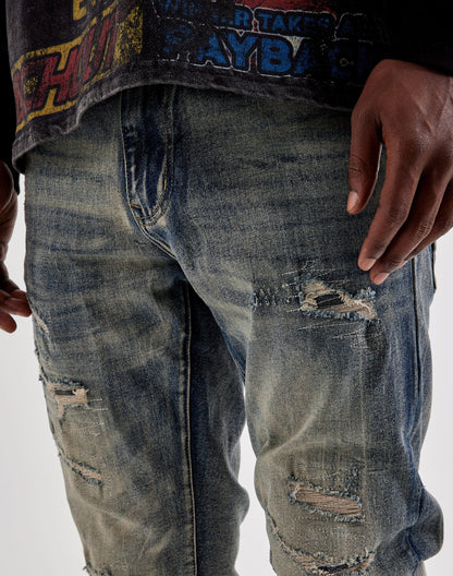 Smoke Rise Slim Distressed Jeans