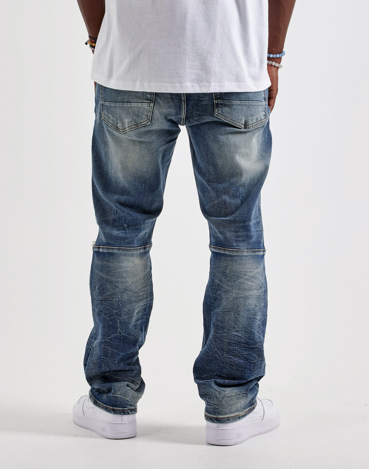 Smoke Rise Straight Whisker Distressed Jeans