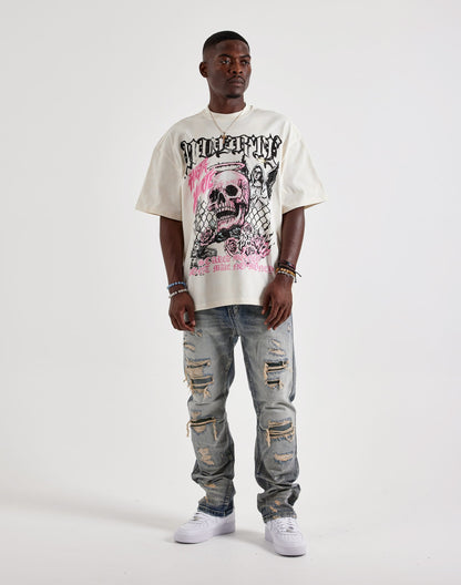 Smoke Rise Rigid Straight Distressed Jeans