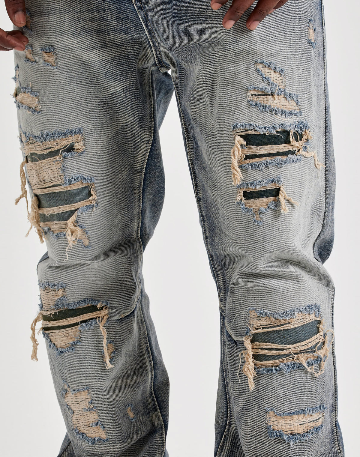 Smoke Rise Rigid Straight Distressed Jeans