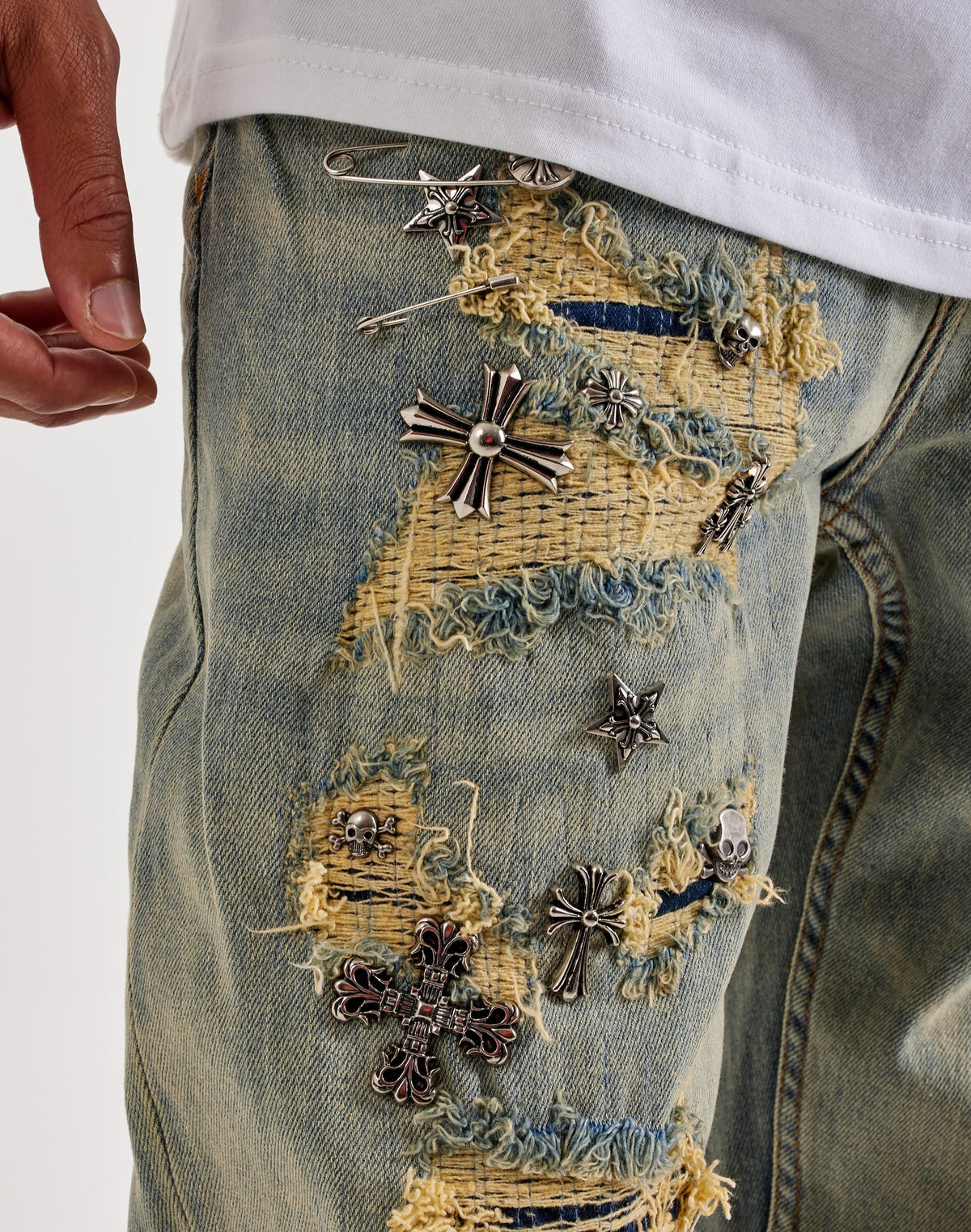 Smuggler’s Moon Distressed Stacked Jeans