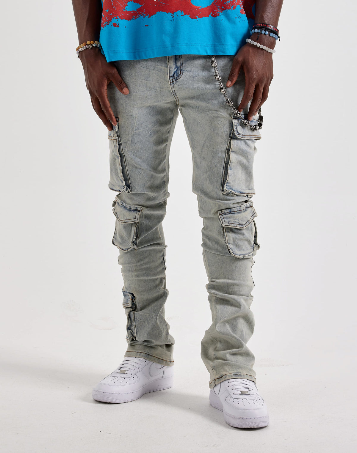 WAIMEA Stacked Cargo Denim Jeans