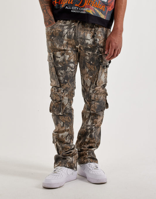 WAIMEA Camo Stacked Cargo Pants